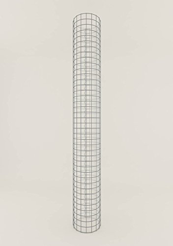 GABIONA Colonne de Pierre Panier Gabion Rond Spirale Fermeture, galvanisées, Largeur de Maille 5 x 5 cm, Hauteur 160 cm 27 cm Durchmesser