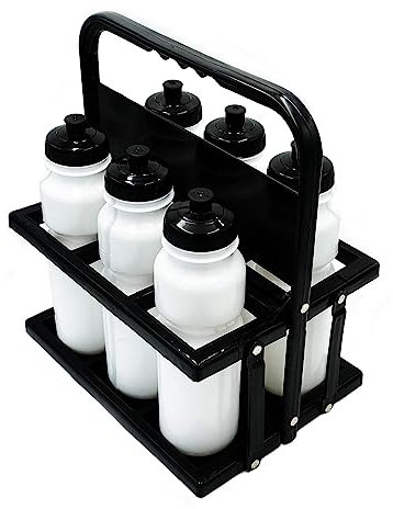 RHINOS sports Lot de 6 gourdes, 750 ml, avec support, blanc