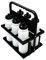 RHINOS sports Set di 6 bottiglie da 750 ml con supporto | bianco
