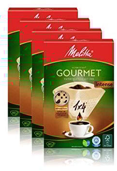 Melitta 1 x 4 Gourmet Filter Bags, Intense, Aromamax Structure, Natural Brown, (4 x 80 Pieces)