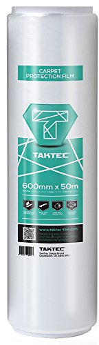 Taktec 172099 Premium Self-Adhesive Carpet Protector - White
