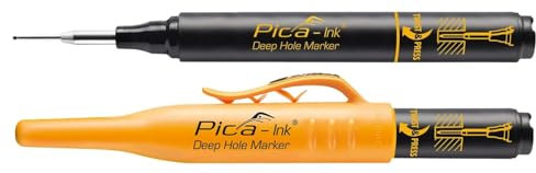 Pica 150/46/SB - Marcador permanente de tinta para agujeros profundos Ink (Negro) en blister, Schwarz
