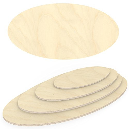 AUPROTEC Multiplexplatte 21mm Ellipse 500 mm x 400 mm Holzplatten von 40cm-200cm auswählbar elliptische Sperrholz-Platten Birke Massiv Multiplex Holz Industriequalität z.B. als Tisch-Platte