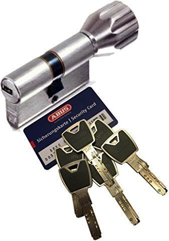ABUS XP20S KXP20S Knaufzylinder Länge Z60/K30mm K=Knaufseite, mit Sicherungskarte und 6 Schlüssel mit Design-Clip, mit SKG** Bohrschutz