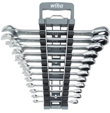 WIHA 30394 Combination Inch Ratchet Wrenches Set 12 Piece