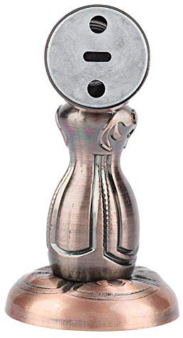 Door Stop Holder Nostalgia, Strong Magnetic Door Stop Home Doors Stainless Steel Holder Stopper Safety Catch Floor Mounted Home Installation Accessory (Antique Brass)