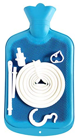 Abyclean Silikon Klistierbeutel Kit Analdusche Vaginaldusche Klistierreiniger für die Gesundheit von Frauen oder Männern (R-Blue)