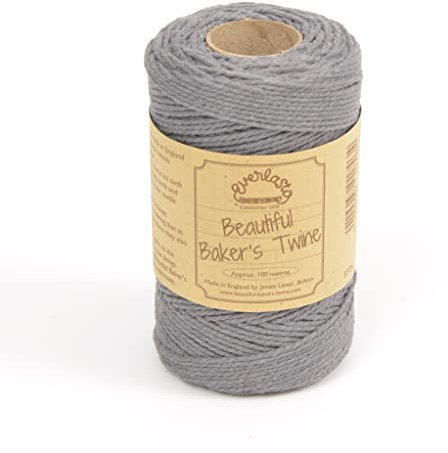 EVERLASTO Ficelle en Coton Solide pour travaux manuels Gris Ardoise 100 m 2 mm