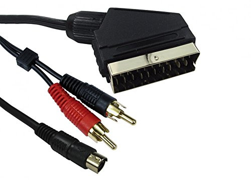 Ex-Pro SCART Out to SVHS/S-VHS S-Video Input and Twin x RCA/Phono Audio Cable Lead