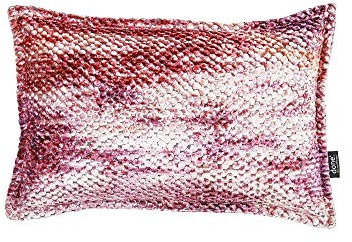 DONE Kissenhülle Glam Colour 40x60cm Samt Mehrfarbig Edel Elegant Steppnaht Reisverschluss Glanz 100% Polyester Wabenstruktur Rot