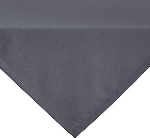 Erwin Müller Tischwäsche, Mitteldecke, Tischdecke Uni, Krefeld anthrazit Größe 130x130 cm - fleckabweisend, schmutzunempfindlich und leicht zu reinigen, Leinen-Optik (weitere Farben, Größen)