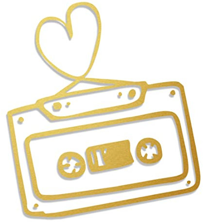 Decus Shop Kassettenliebe L 0319 (Gold metallic) // Sticker OEM JDM Style Aufkleber