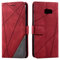 SONWO Hülle für Samsung Galaxy A5 2017, Premium Leder PU Handyhülle Flip Case Wallet Silikon Bumper Schutzhülle Klapphülle für Galaxy A5 2017, Rot