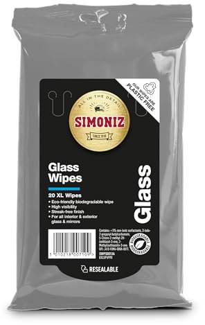 SIMONIZ SWPS0013A Anti Glare Glass Wipes Bio, White