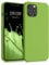kwmobile Case Compatible with Apple iPhone 12 Pro Max Case - Slim Protective TPU Silicone Phone Cover - Green Peppercorn