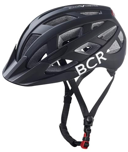 Black Crevice Fahrradhelm mit LED Rücklicht, Black, M (55-58 cm)…