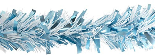 Creativery Weihnachtsgirlande Lametta 8cm x 2m Weihnachtsbaum Baumgirlande hellblau