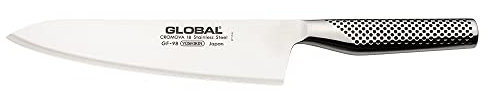 Global Cook's Knife 20.5cm Blade, Versatile Japanese Kitchen Knife, Strong & Durable Professional Chef All Stainless Steel Design