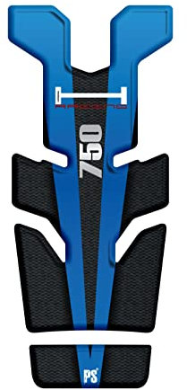 Paraserbatoio.it Adesivo effetto 3D Protezione Paraserbatoio resinato, Compatibile con HONDA NC 750 X, NC750 X, NC750X Blu Carbonio