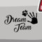 DreamTeam Aufkleber - Hund Haustier Begleithund - Schwarz - 9x6cm - Made in Germany - ORACAL Vinyl - Outdoor - Wasserfest - Einfarbig - Rechteck - Tier Motiv