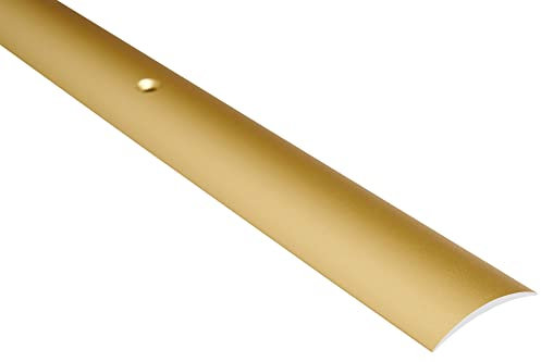 Effector Übergangsleiste zum Schrauben, 93 cm, 30x5 mm, Gold, Übergangsprofil Höhenausgleich, Eloxiertes Aluminium Winkelprofil, Gewölbt Türschwellen Leiste
