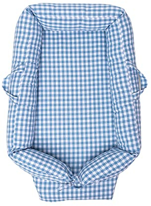 Überzüge und Wendbar Multifunktionale Kuschelnest - Babynest Kuschelnest - Babynestchen Kuchelnest - Geruit - Gepuderte Blau