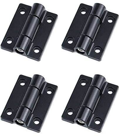 HEVSTIL 4 Stück schwarze verstellbare Positionskontrollscharniere, Metall-Senkbohrungen, verstellbare Drehmomentpositionskontrolle, Scharnier für Möbelausrüstung, Instrument, 45 x 35 (0,3–1,2 NM)