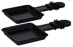 Rotel 1513150 Lot de 2 poêlons à raclette, poelon raclette carré, poêlons pour raclette duo, poelon pour raclette, 2 poêlons pour appareil a raclette, PTFE, 18,5 x 9 x 1,5 cm