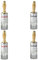 baolongking Spine a banana, connettori per altoparlanti placcati in oro da 4 mm per cavi altoparlanti, prese, amplificatore, tipo a doppia vite in rosso e nero (2 paia/4 pezzi)