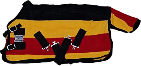 Abschwitzdecke Minishetty Fohlen Grau Stripes 60 cm Rückenlänge Fleece Bauchgurte komplett abnehmbar Fohlendecke Minifohlen Decke (Stripes)