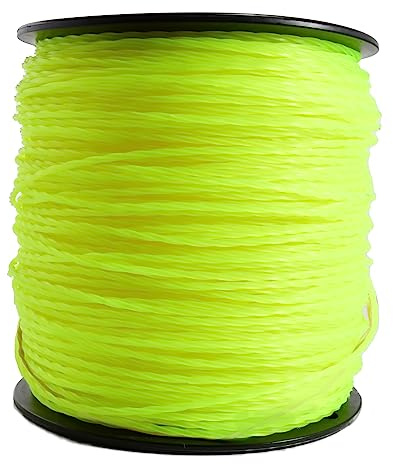 MAXPOWER 338832 Trimmerfaden, 0,2 cm Durchmesser x 2,5 m Länge, gedreht, ca. 1,4 kg Spule, Gelb