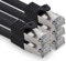 freiwerk 1,5m - schwarz - 5 Stück CAT.7 Netzwerkkabel Lan Ethernet Patch Kabel S-FTP LSZH PIMF 10GB s RJ45 Stecker Cat6a