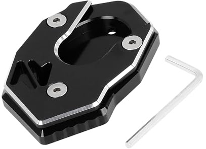 A ABSOPRO Motorbike CNC Kickstand Side Stand Extension Pad Aluminum Alloy | for Kawasaki Z900RS 2017-2019, with Installation Tool, Side Stand Extension Pad