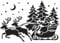 Ideen mit Herz Laser-Kunststoff-Schablone | DIN A4 | Perfekt geeignet für Textilgestaltung, Wandgestaltung, Fenster, Papier, Scrapbooking, Kinder, Basteln, DIY (Weihnachtsmann mit Schlitten)