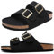 Herren Pantoletten Sandalen Hausschuhe Flache Latschen Sommerschuhe Erwachsene Schlappen Arbeitsschuhe Bequeme Classic(Schwarz,44 EU)