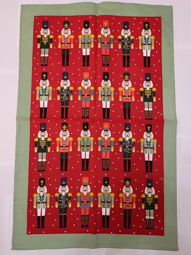 Ulster Weavers 100% Cotton Christmas Tea Towel, Red/Multicoloured, Nutcracker Parade