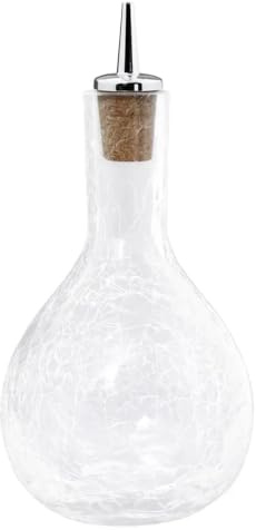 Dash-Bottle, Bitterflasche - Craquelé Glas mit verchromten Ausgiesser
