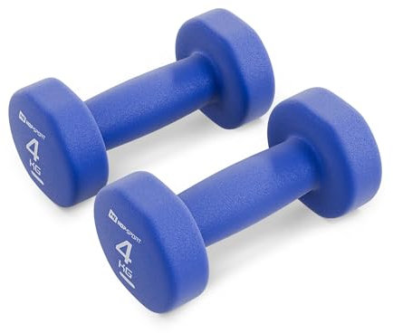 Hop-Sport Kurzhanteln - 2er Set, Hanteln aus Gusseisen mit Neopren-Überzug - 2x4kg, Gewichte aus widerstandsfähiges Material