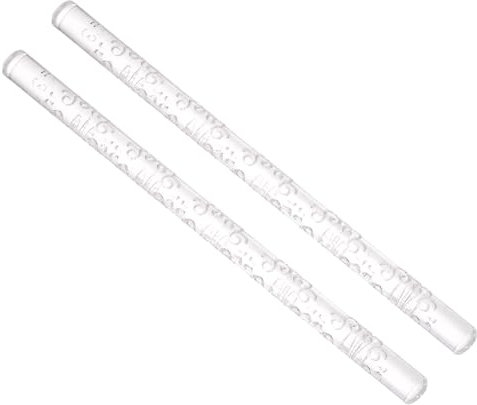 CoCud Acrylic Rolling Pin, 6.3 Length, Acrylic Geometry Pattern Non-Stick Surface Textured Baking Roller - (Applications: for Baking Pastry Bread Making), 2-Pieces