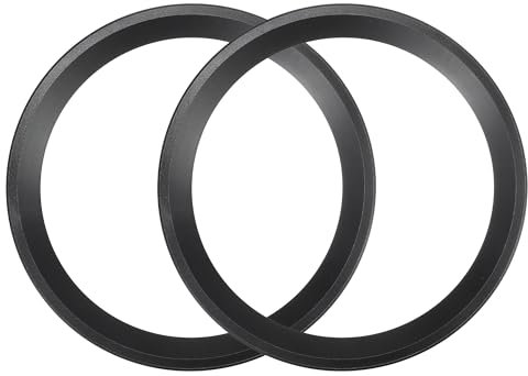 X AUTOHAUX Universal 8 Subwoofer Speaker Rings Cover Spacers Speaker Audio Decorative Circle without Mesh Grille ABS Black - Pack of 2
