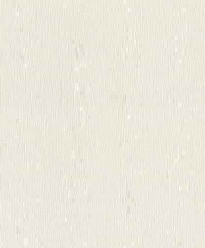 Rasch Tapeten 810103 - Unitapete aus Vlies in Cremeweiß aus der Kollektion Color your life - 10,05 m x 0,53 m (LxB)