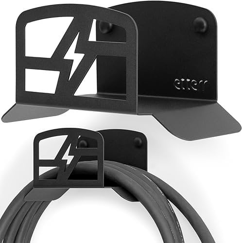 Ladestation für Elektroauto, Halterung, Wandhaken, Schlauch, Ladegerät, Batterien für Elektroauto, EV, Kabel-Organizer, Autozubehör, Motorradzubehör, Schwarz