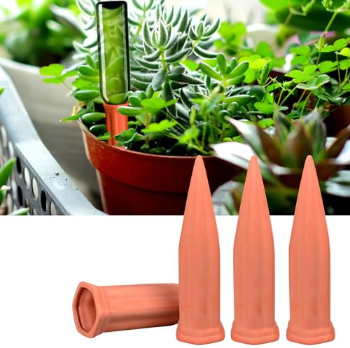 LHLXZQ Irrigazione a Goccia, 4 Pezzi Sistema di Irrigazione Automatic per Piante Coni di Argilla d'Acqua Vacanza, adatto per Piante, Fiori e Bonsai Interni Esterni#3