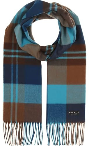 bugatti Herren Schal kariert - 30 x 180 cm - weicher Winterschal für kalte Tage