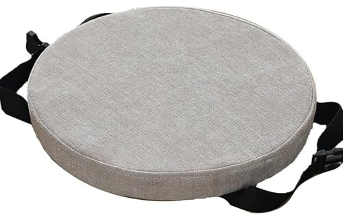 ZIBENE Sitzkissen Barhocker Rund mit Befestigung, Sitzkissen Rund 38cm für Hocker, Stuhlkissen Rund 38cm rutschfest Verdicken Gepolstertes für KüChen Hocker Waschbar Abnehmbar Rund Sitzpolster