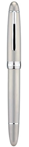 Asvine J16 Brushed Titanium Fountain Pen Jowo Extra Fine Nib Piston Filling, Ink Window, Wrench & Box