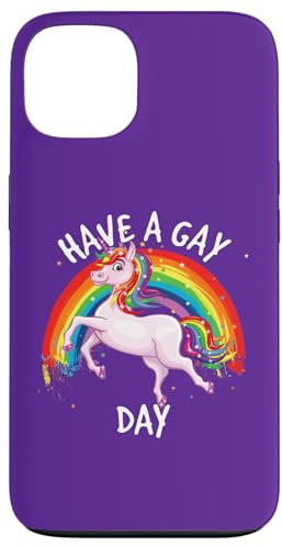 Have A Gay Day Gay Unicorn Rainbow Pride Lesbian LGBTQ Case for iPhone 13