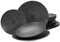 CreaTable, 24345, Serie Catania Anthrazit, 12-teiliges Geschirrset für 4 Personen, Teller Set aus Steinzeug, spülmaschinen- und mikrowellengeeignet, Made in Portugal