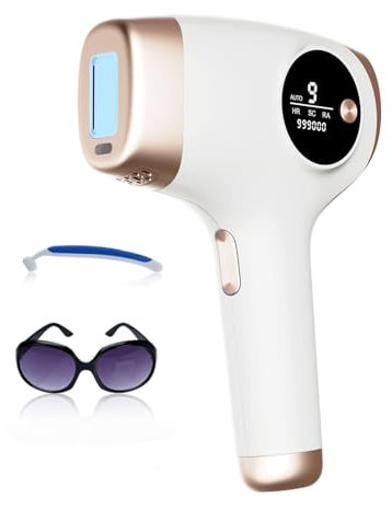 IPL-Laser-Haarentfernungsgerät für Frauen & Männer, 3-in-1 Dauerhafte Haarentfernung mit 9 Energieleveln, 999.000 Blitzen, Schmerzfrei & Effektiv für Gesicht, Körper, Bikinizone, Beine und Achseln