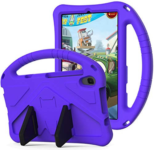 Kids Case for Lenovo Tab M8 HD / M8 2nd Gen / M8 FHD / M8 3rd Gen Tablet TB-8505F/TB-8506F/ TB-8705F, Shockproof Handle Stand Anti-Slip Grip Cover w/shoulder strap (Purple)